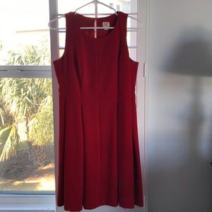 LOFT - Pleated red dress - Sz. 4